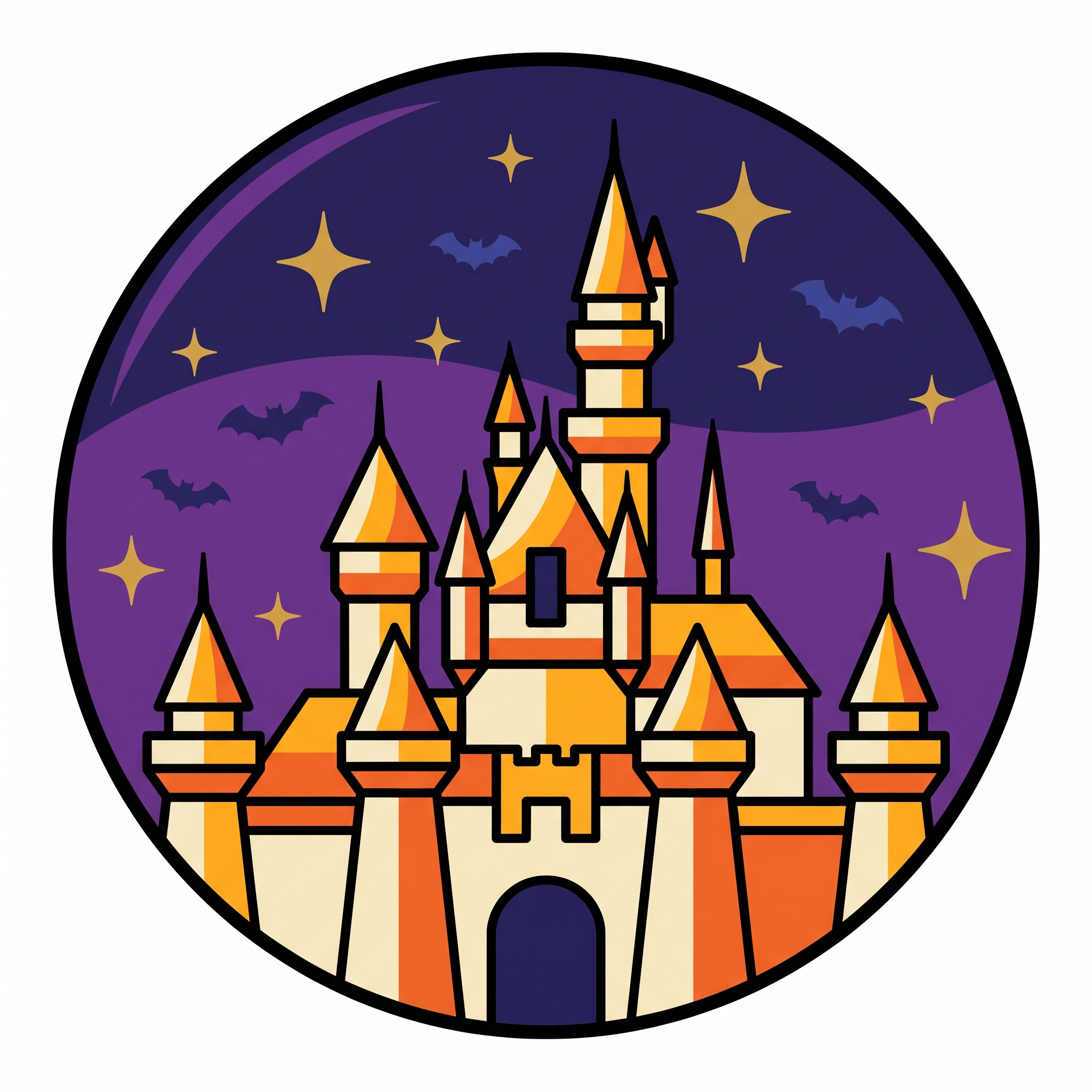 The Candy-Corn Castle button